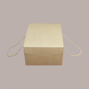 5 Pz Scatola per Confezioni Regalo Porta Colomba di Pasqua 500g in Carta Avana Segreto con Cordini 210x270H120mm