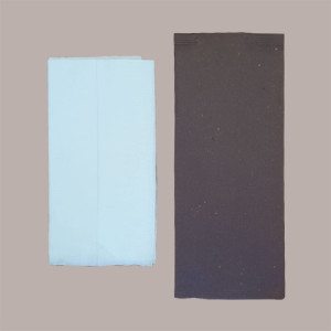 125 Pezzi Buste Portaposate Carta Paglia Grigio Tovagliolo 40x40