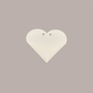 20 Pz Cuore in Scatola Seta Bianco Ideale per contenere Confetti 65x15x85mm