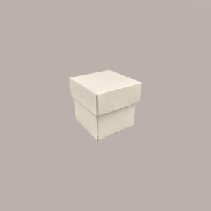 10 Pz Scatola in Carta Seta Bianco con Coperchio Ideale per Piccoli Articoli Regalo 50x50x50mm [afc54037]