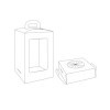 5 Pz Scatola Porta Uovo Cioccolato con Fondo in Carta Fucsia Golosa con Finestra Trasparente 150x150x270 mm [e1f58caf]