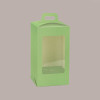 5 Pz Scatola Porta Uovo Cioccolato con Fondo in Carta Verde Golosa con Finestra Trasparente 150x150x270 mm [0d3291b9]