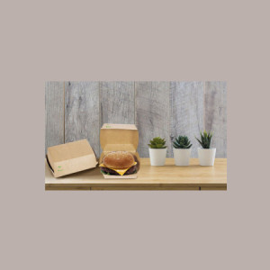 100 Pz Porta Panino Carta Medio Avana 120x120h70 Ceralacca