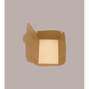 60 Pz Box Contenitore Medio in Carta Avana per Fast Food 175x140H65mm [89dacefa]