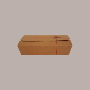 40 Pz Box Contenitore Gigante in Carta Avana per Fast Food 300x165H70mm [20404974]