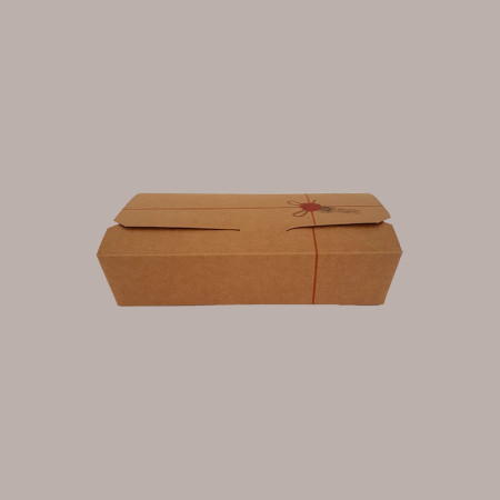 60 Pz Box Contenitore Medio in Carta Avana per Fast Food 130x110H65 [f696c35b]