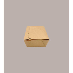 60 Pz Box Contenitore Medio in Carta Avana per Fast Food 130x110H65