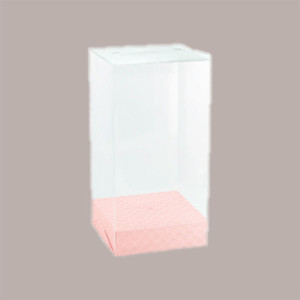 5 pz Scatola Trasparente Porta Uovo Cioccolato Pasqua Fondo Carta Rosa 180x180H250mm [d3f0cfcf]