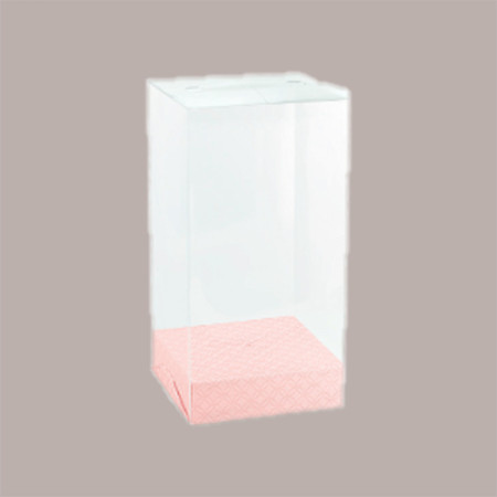 5 pz Scatola Trasparente Porta Uovo Cioccolato Pasqua Fondo Carta Rosa 180x180H250mm [d3f0cfcf]