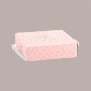 5 pz Scatola Trasparente Porta Uovo Cioccolato Pasqua Fondo Carta Rosa 180x180H300mm