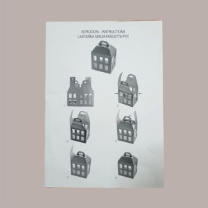 5 Pz Scatola per Confezione Regalo in Carta Avana a Forma di Lanterna 300x225H365mm [9730b209]