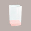 5 pz Scatola Trasparente Porta Uovo Cioccolato Pasqua Fondo Carta Rosa 150x150H200mm [743a3b51]