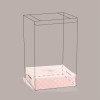 5 pz Scatola Trasparente Porta Uovo Cioccolato Pasqua Fondo Carta Rosa 180x180H200mm [404278bc]