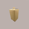 5 Pz Scatola Porta Uovo Cioccolato con Fondo in Carta Nature con Finestra Trasparente 180x180x290 mm [3dc25cde]