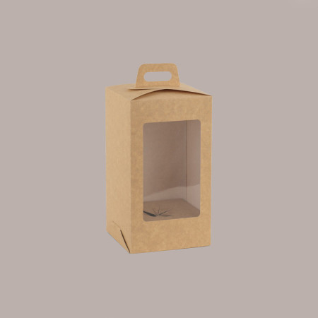 5 Pz Scatola Porta Uovo Cioccolato con Fondo in Carta Nature Golosa con Finestra Trasparente 210x210x365 mm [fb8a57c2]