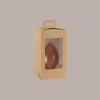 5 Pz Scatola Porta Uovo Cioccolato con Fondo in Carta Nature Golosa con Finestra Trasparente 210x210x365 mm [22ac14cf]