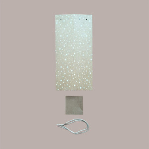 10 Pz Busta Porta 1 Bottiglia Olio Vino Magnum Carta Marrone Grafica Stelle Bianche Galaxy 115x115H380mm [a4115731]