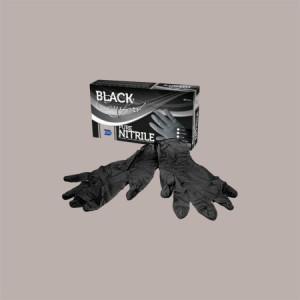100 Pezzi Scatola Guanti Nitrile Black Senza Polvere Misura M gr 3,6 [4f43e201]