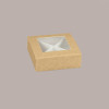 20 Pz Piccola Scatola con Finestra e Separatore Ideale per Confetti Carta Avana Nature Pratica 80x80H30mm [baa8fc65]