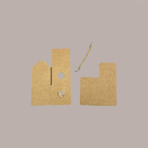 20 Pz Piccola Scatola con Cordino Ideale per Piccoli Articoli Regalo Carta Avana Grafica Cuore 50x50H50mm [4bb9d2a9]
