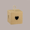 20 Pz Piccola Scatola con Cordino Ideale per Piccoli Articoli Regalo Carta Avana Grafica Cuore 80x80H80mm [dd7b10be]