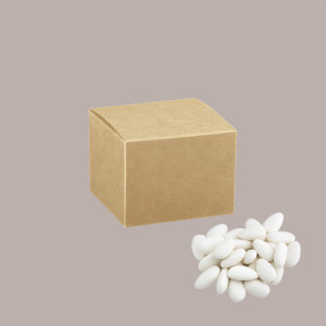 20 Pz Piccola Scatola Pieghevole in Cartoncino Avana ideale per Confetti Piccoli Regali 80x80H80mm [b6c49b60]
