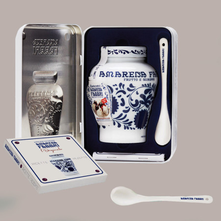Cofanetto Regalo in Latta Amarena Fabbri con Cucchiaio e Ricettario [2a07589a]