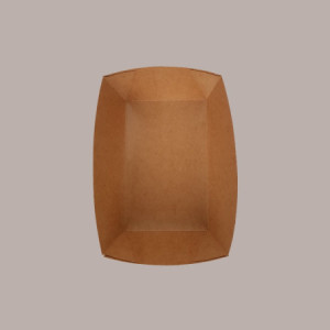 125 Pz Vassoio Alto in Carta Porta Alimenti Piccolo 160x100H40 mm
