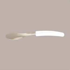 1 Pz Spatola Gelato in Acciaio con Manico Ergonomico Bianco 26cm