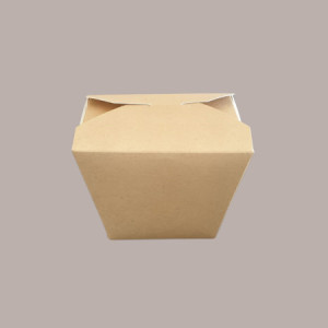 50 Pz Box Carta Alimenti Mini Asporto Foodbox Avana 85x65H90mm [7459142b]