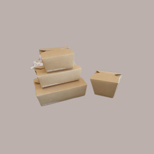 50 Pz Box Carta Alimenti Mini Asporto Foodbox Avana 85x65H90mm [9d90cd62]