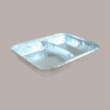 100 Pz Contenitore in Alluminio 2 Scomparti con Coperchio R80L [5224fa75]