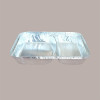 100 Pz Contenitore in Alluminio 2 Scomparti con Coperchio R80L [5774bd6b]