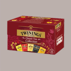Scatola Legno 6 Scomparti + 60 Filtri Tè The Tea Assortiti Twinings [be43bc6f]
