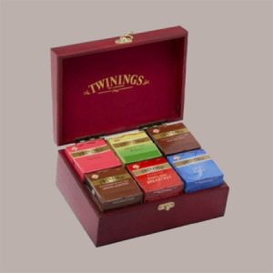 Scatola Legno 6 Scomparti + 60 Filtri Tè Verde Assortiti Twinings [32e69273]