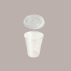 50 Pz Bicchiere PLA BIO 250cc con Coperchio Piatto Taglio Croce [e07bf7ce]