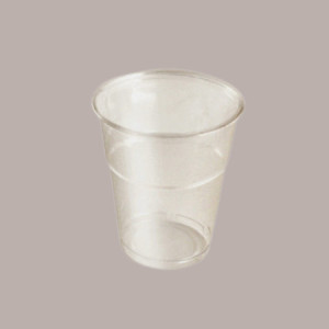 50 Pz Bicchiere PLA BIO 250cc con Coperchio Piatto Taglio Croce