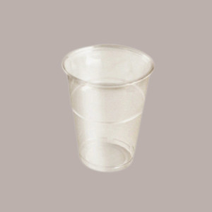 50 Pz Bicchiere PLA BIO 300cc con Coperchio Piatto Taglio Croce