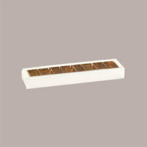 Scatola Porta Cioccolatini Quadretto in Carta Seta Bianco 240x50H30mm 10 pezzi [b3bff604]