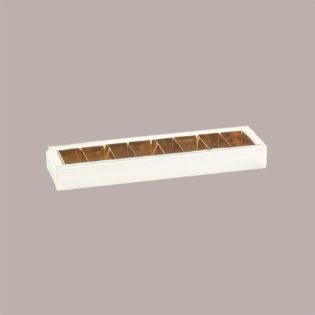 Scatola Porta Cioccolatini Quadretto in Carta Seta Bianco 240x50H30mm 10 pezzi [b3bff604]