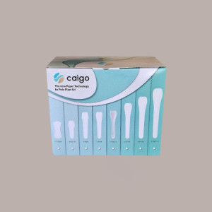 450 Pz Box Espositore Cucchiaino Gelato di Carta Bianco Design Piatto Caìgo 12cm [af8e0558]