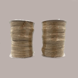 2 Pz Fettuccia Nastro Juta Naturale Confezionamento 10mm x 25 Mt [78be5d4a]