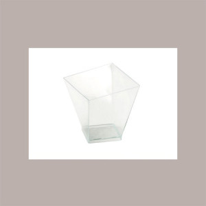 60 Pz Monoporzione Bijoux Quadrato Finger Food Plastica Trasparente 60cc [152a6ae4]