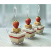 60 Pz Monoporzione Bijoux Quadrato Finger Food Plastica Trasparente 60cc [2e17257d]