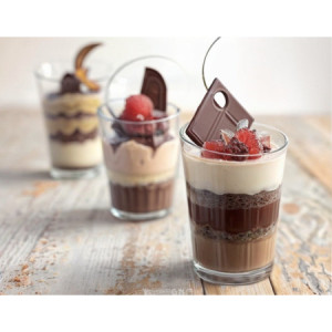 60 Pz Monoporzione Bijoux Tondo Alto Finger Food Plastica Trasparente 60cc