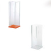 1 Pz Porta Coppette in Plexiglass Fondo Nero Ideale per Gelaterie 11x11H30,5 cm Dm 9 cm [2dc69304]