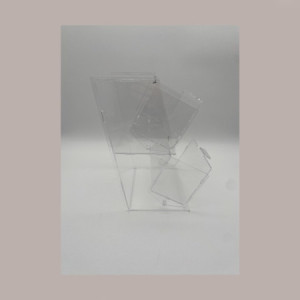 1 Pz Contenitore Doppio Porta Palettine Per Gelaterie in Plexiglass Trasparente 19x14H28,5 cm [c10fd7a3]