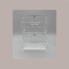 1 Pz Contenitore Doppio Porta Palettine Per Gelaterie in Plexiglass Trasparente 19x14H28,5 cm [761216a7]