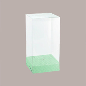 5 pz Scatola Trasparente Porta Uovo Cioccolato Pasqua Fondo Carta Verde 210x210H350mm [ae3e57f4]