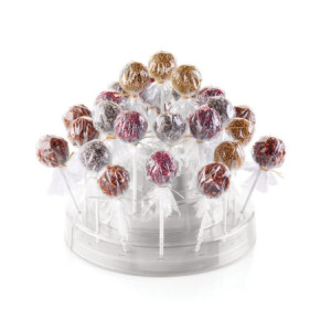 1 Pz Espositore Pops Stand per Cake Pops, Easy Pops e Finger Mini su Stecco Grafica Bianco Dm 220H110mm